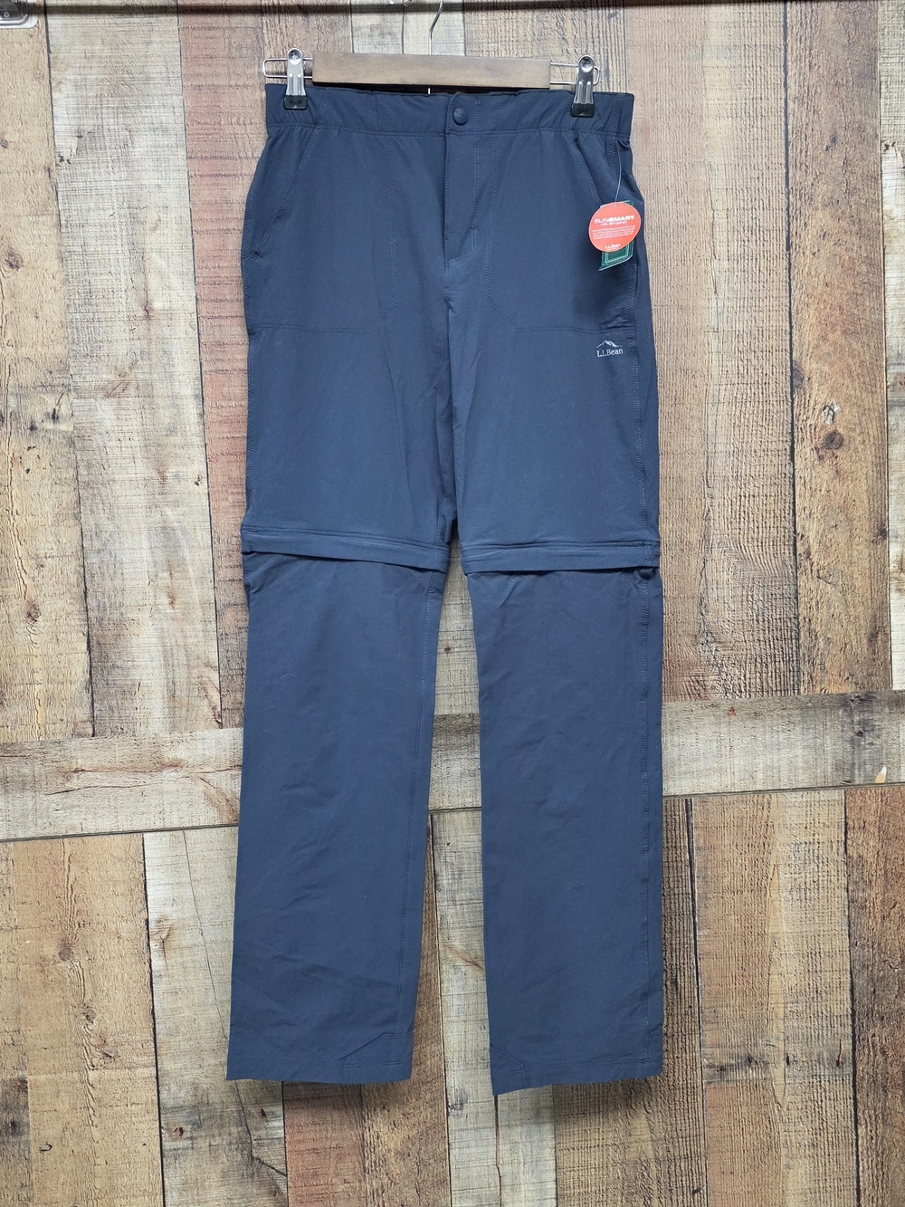 LL Bean Kids Zip Off Cresta Hiking Pants Sun smart UPF 50 Blue Size 16 New